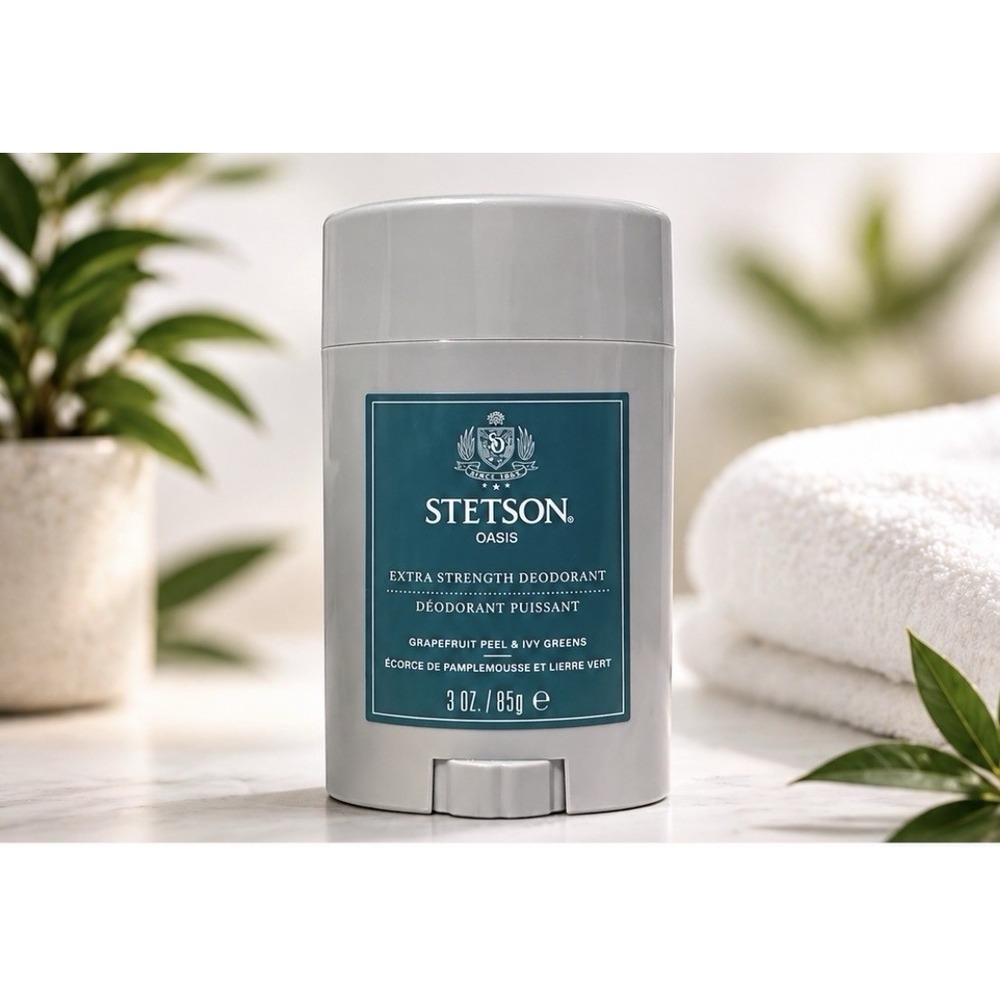 Stetson Oasis Extra Strength Deodorant Mens 3oz 85g Grapefruit Peel Ivy Greens